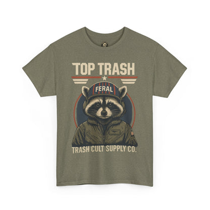 Feral Top Trash Raccoon Pilot Shirt – Trash Cult Supply Co. Parody Tee