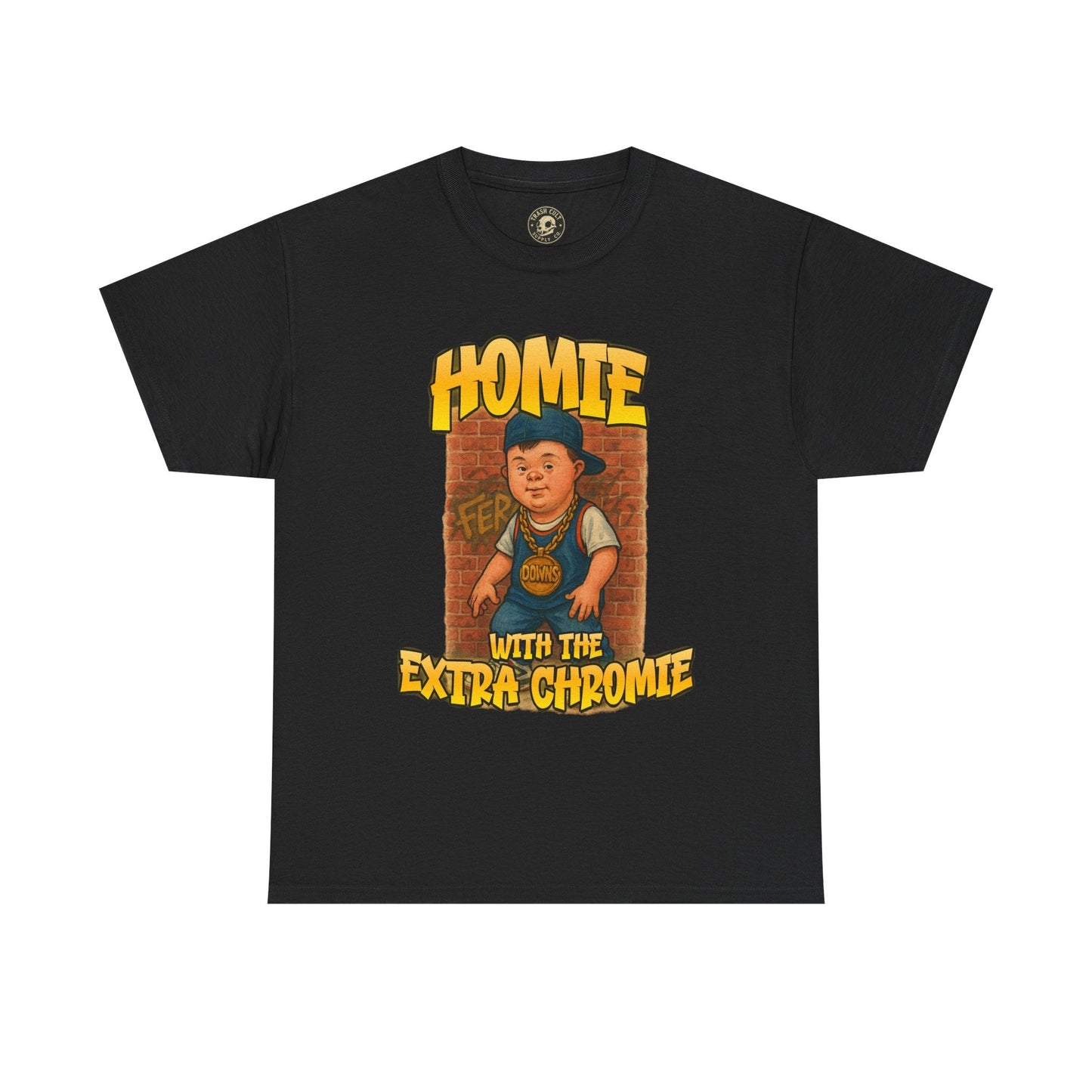 Homie with the Extra Chromie Shirt – Fun Supportive Tee for Down Syndrome Awareness – Gildan 5000