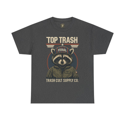 Feral Top Trash Raccoon Pilot Shirt – Trash Cult Supply Co. Parody Tee