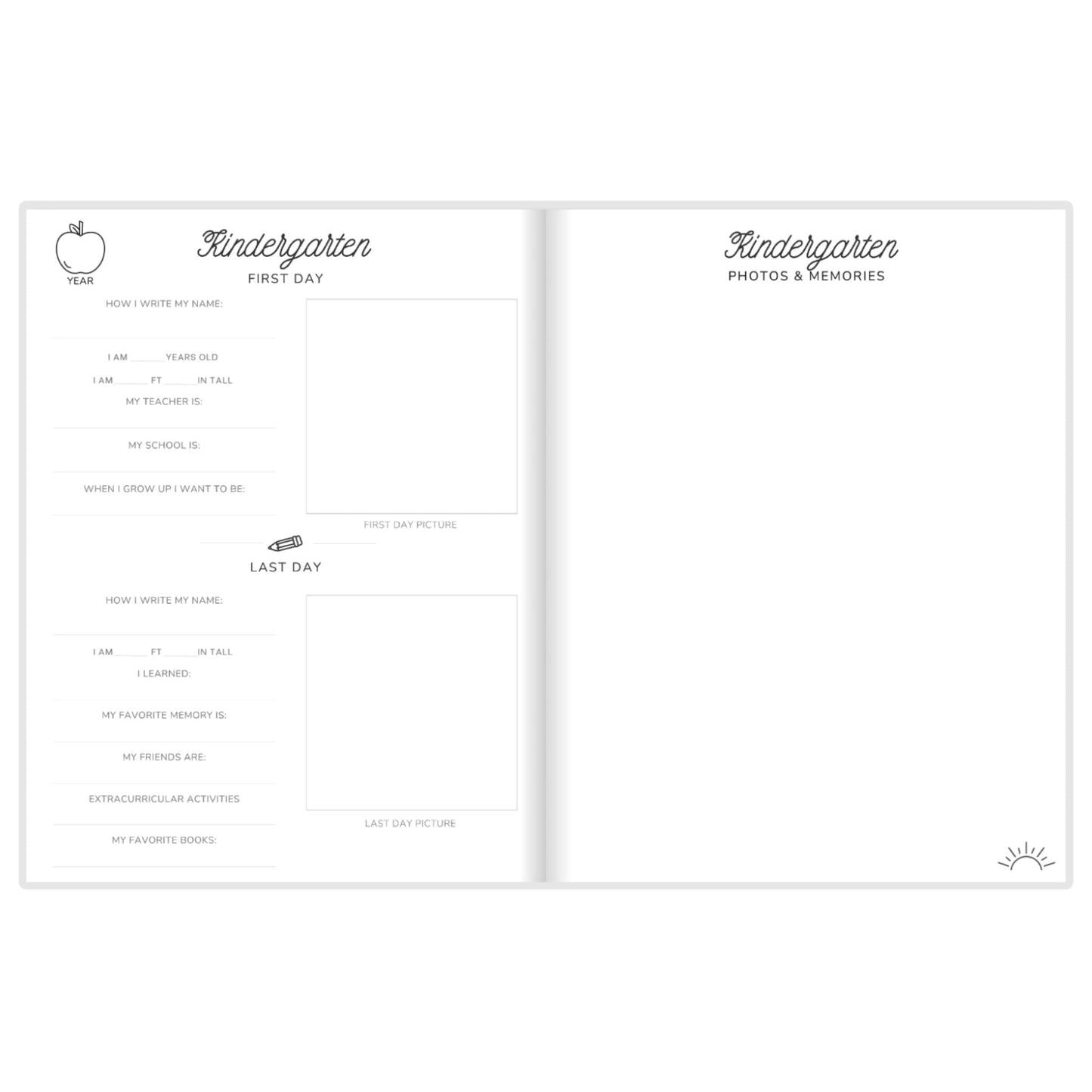 Blush Stripes School Memory Journal