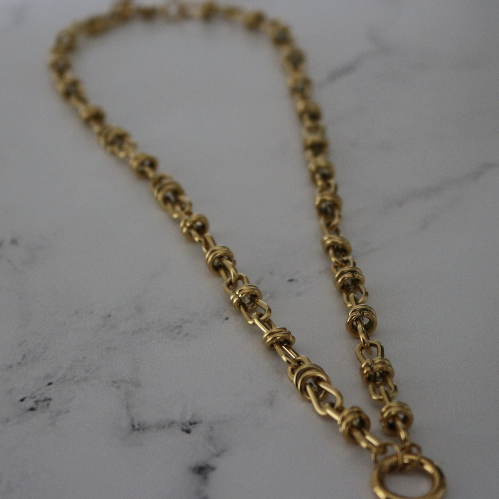 Bramble Chain 14K Gold Water Resistant Non Tarnish
