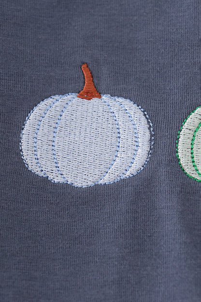 Blue embroidery top
