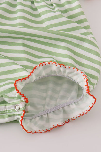 Green stripe embroidery bubble