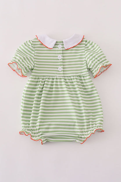Green stripe embroidery bubble