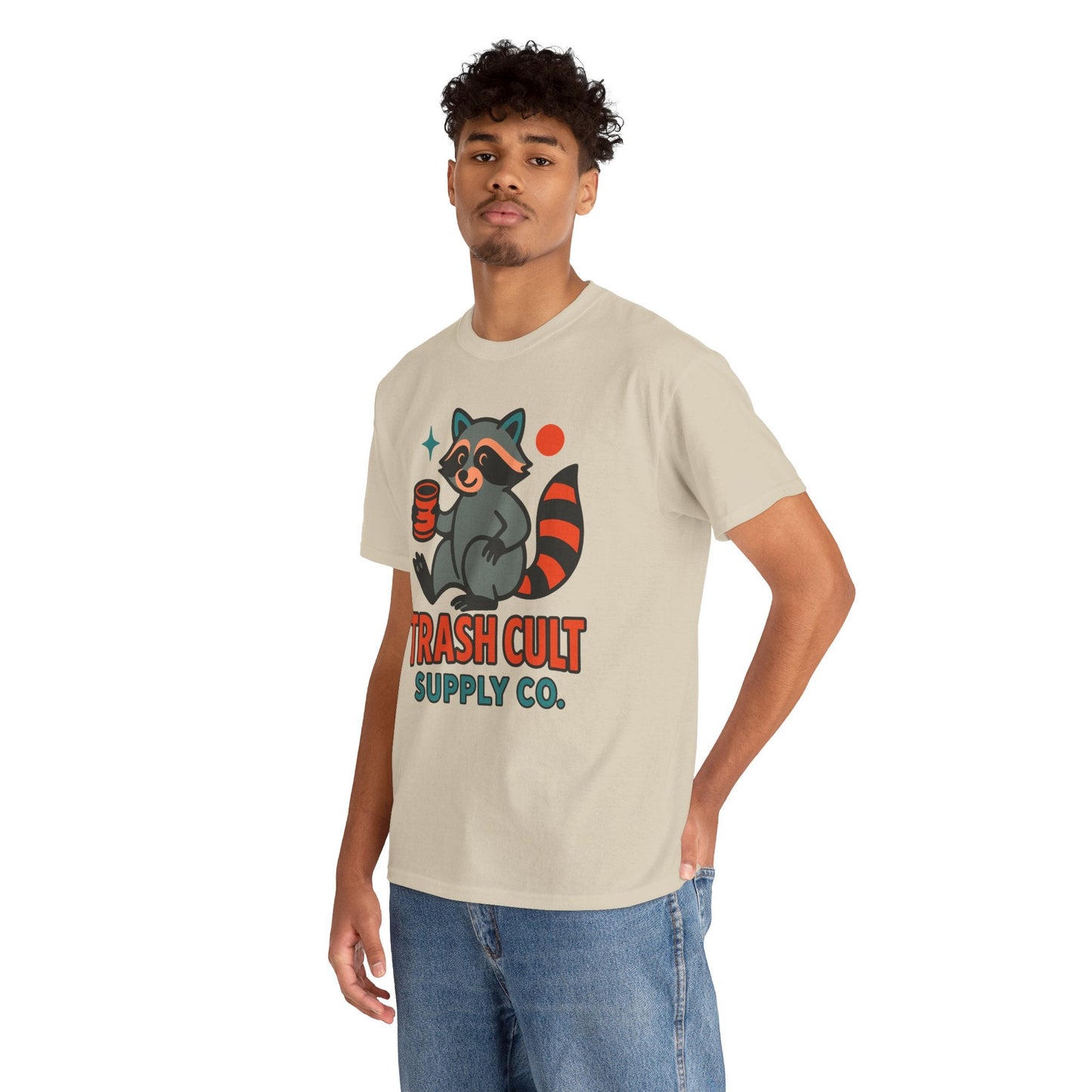 Trash Cult Supply Co. Unisex Heavy Cotton Tee, Eco-Friendly Tee, Gift for Raccoon Lovers, Cute Graphic T-Shirt, Trendy Streetwear, [...]