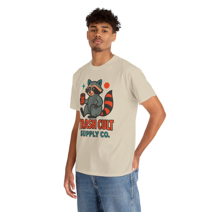 Trash Cult Supply Co. Unisex Heavy Cotton Tee, Eco-Friendly Tee, Gift for Raccoon Lovers, Cute Graphic T-Shirt, Trendy Streetwear, [...]