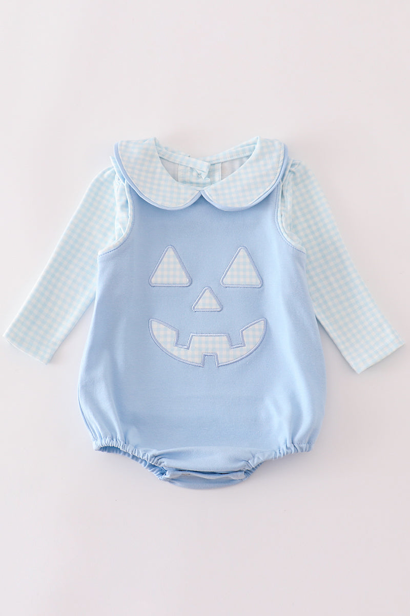 Blue halloween applique 2pc bubble set