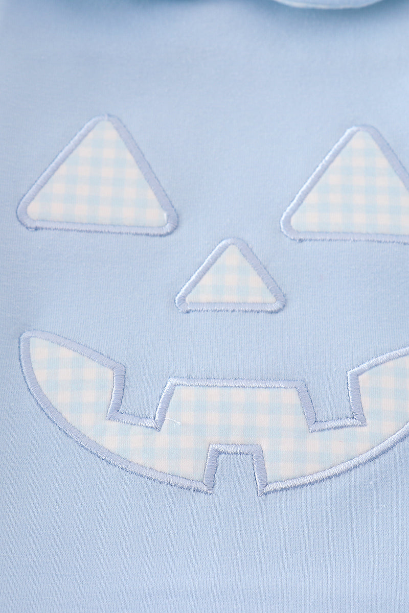 Blue halloween applique 2pc bubble set