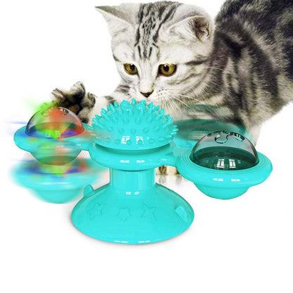 Scratching Turntable Windmill Cat Toy