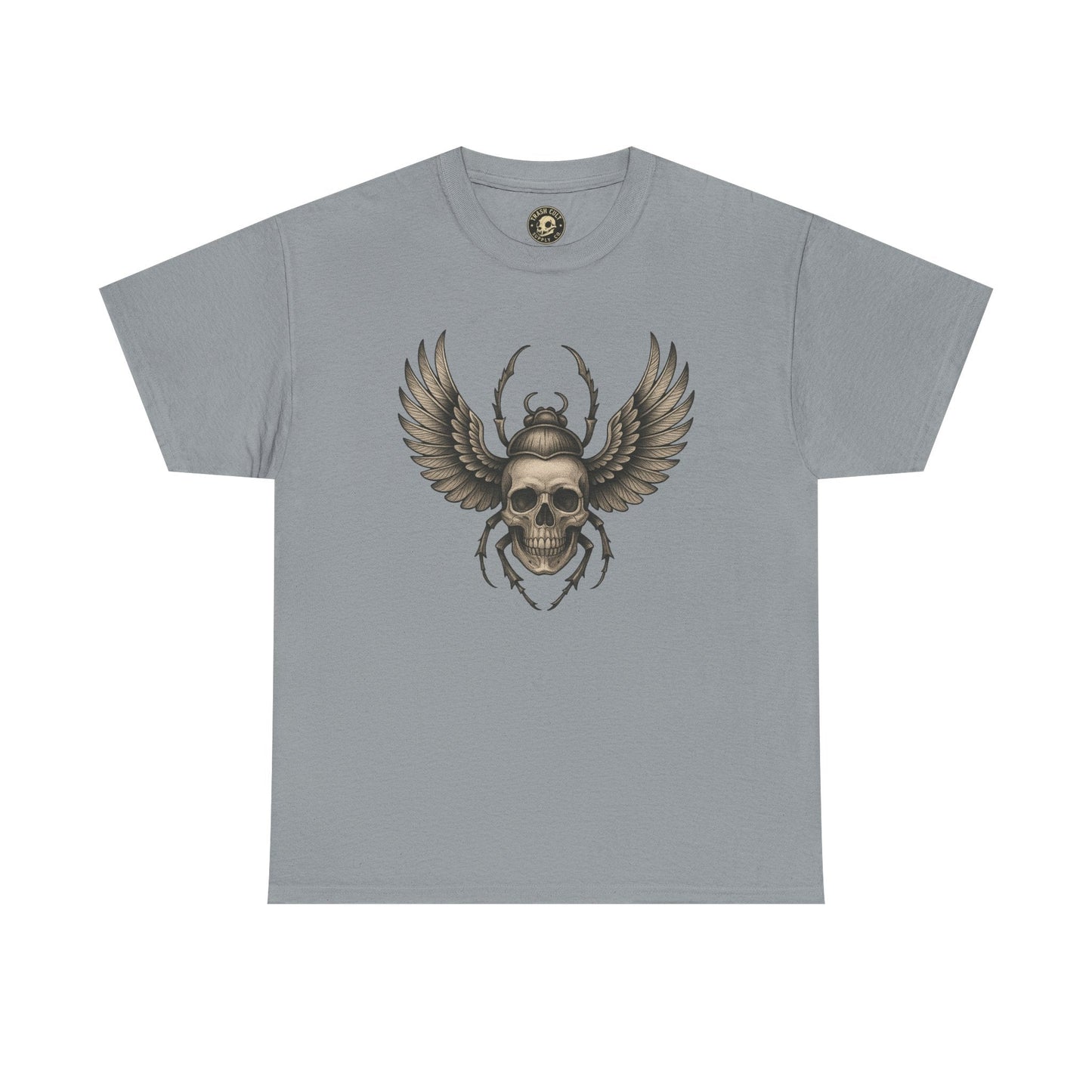 Winged Skull Scarab Shirt – Dark Gothic Beetle Graphic Tee – Gildan 5000 Unisex