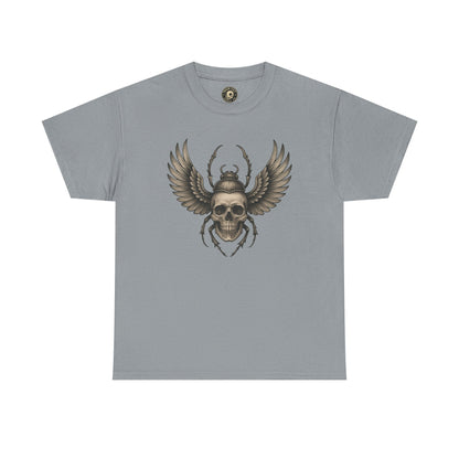 Winged Skull Scarab Shirt – Dark Gothic Beetle Graphic Tee – Gildan 5000 Unisex