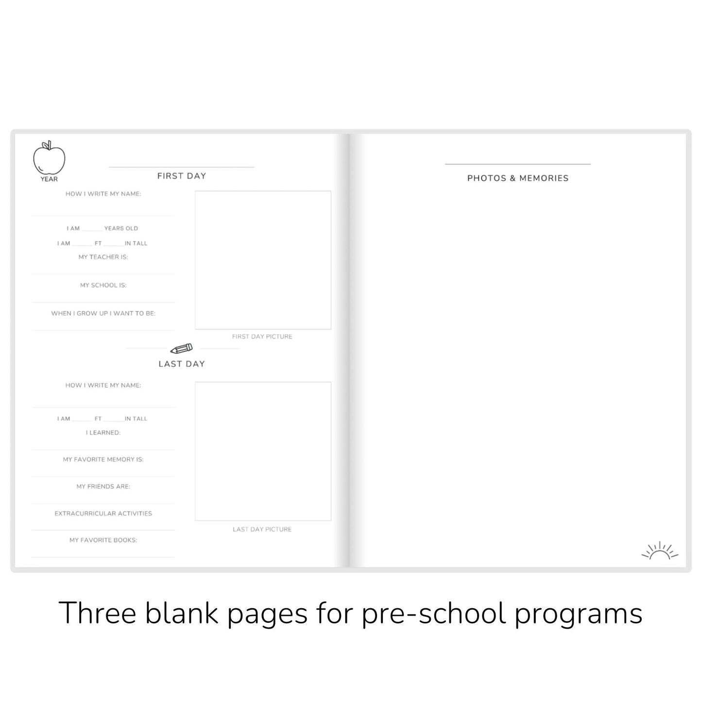 Blush Stripes School Memory Journal