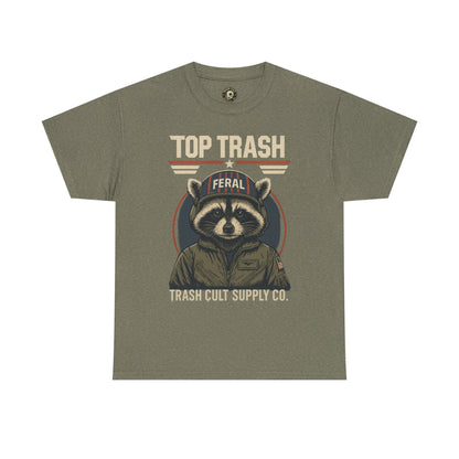 Feral Top Trash Raccoon Pilot Shirt – Trash Cult Supply Co. Parody Tee