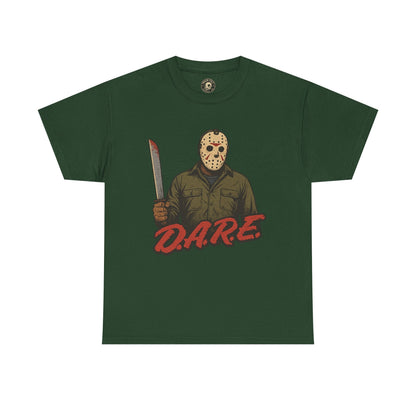 Jason Voorhees D.A.R.E. Parody Shirt – 1980s Horror Meme Tee | Gildan 5000 Slasher Graphic