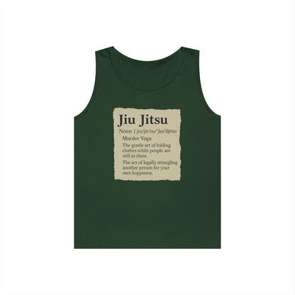 Jiu Jitsu Definition Tank Top | Unisex Heavy Cotton Tank | Martial Arts Apparel, Workout Gear, Fitness Gift, Summer Wear