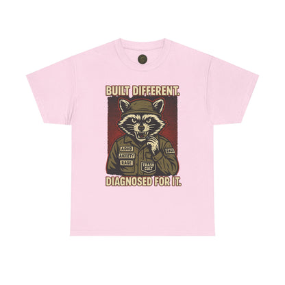 Built Different Diagnosed For It Military Raccoon Shirt – Gildan 5000