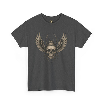 Winged Skull Scarab Shirt – Dark Gothic Beetle Graphic Tee – Gildan 5000 Unisex