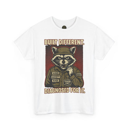 Built Different Diagnosed For It Military Raccoon Shirt – Gildan 5000