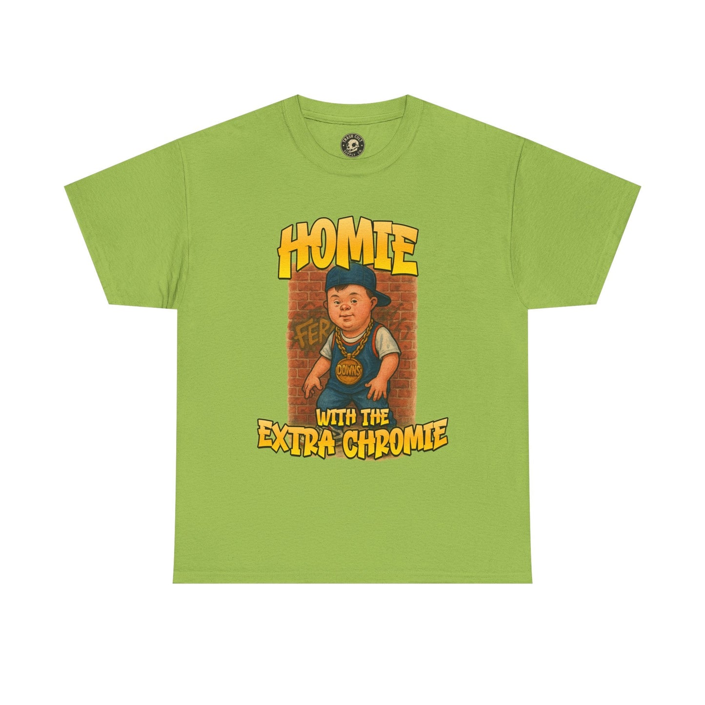 Homie with the Extra Chromie Shirt – Fun Supportive Tee for Down Syndrome Awareness – Gildan 5000
