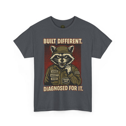 Built Different Diagnosed For It Military Raccoon Shirt – Gildan 5000