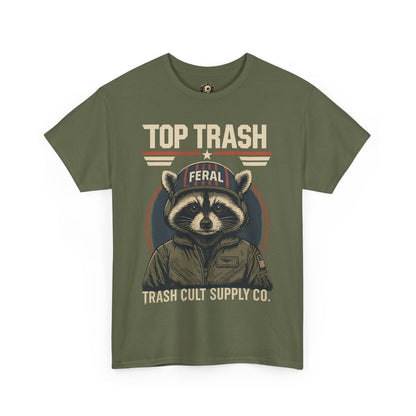 Feral Top Trash Raccoon Pilot Shirt – Trash Cult Supply Co. Parody Tee