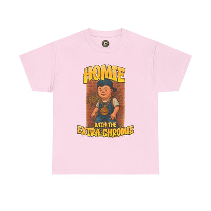 Homie with the Extra Chromie Shirt – Fun Supportive Tee for Down Syndrome Awareness – Gildan 5000