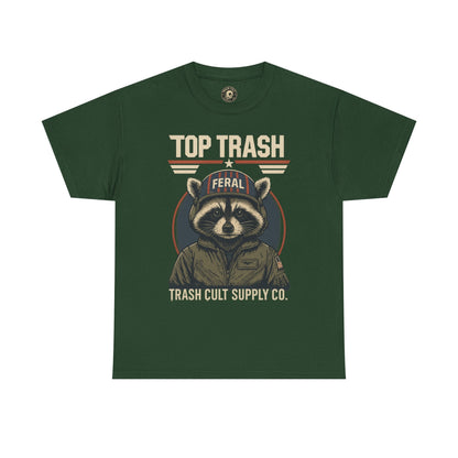 Feral Top Trash Raccoon Pilot Shirt – Trash Cult Supply Co. Parody Tee