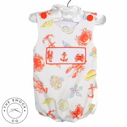 Nautical Beings Hand smocked Boy Bubble