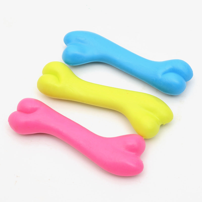Rubber Bite Resistant Dog Bone Toy