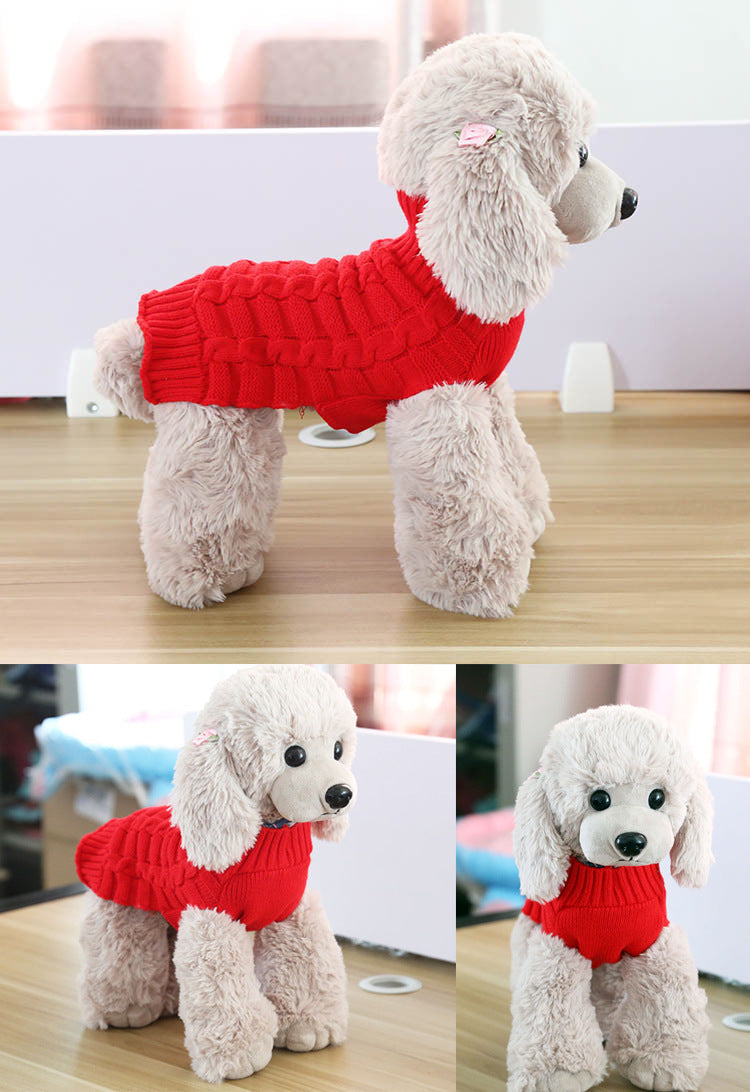 Cashmere Twisted Rope Dog Sweater