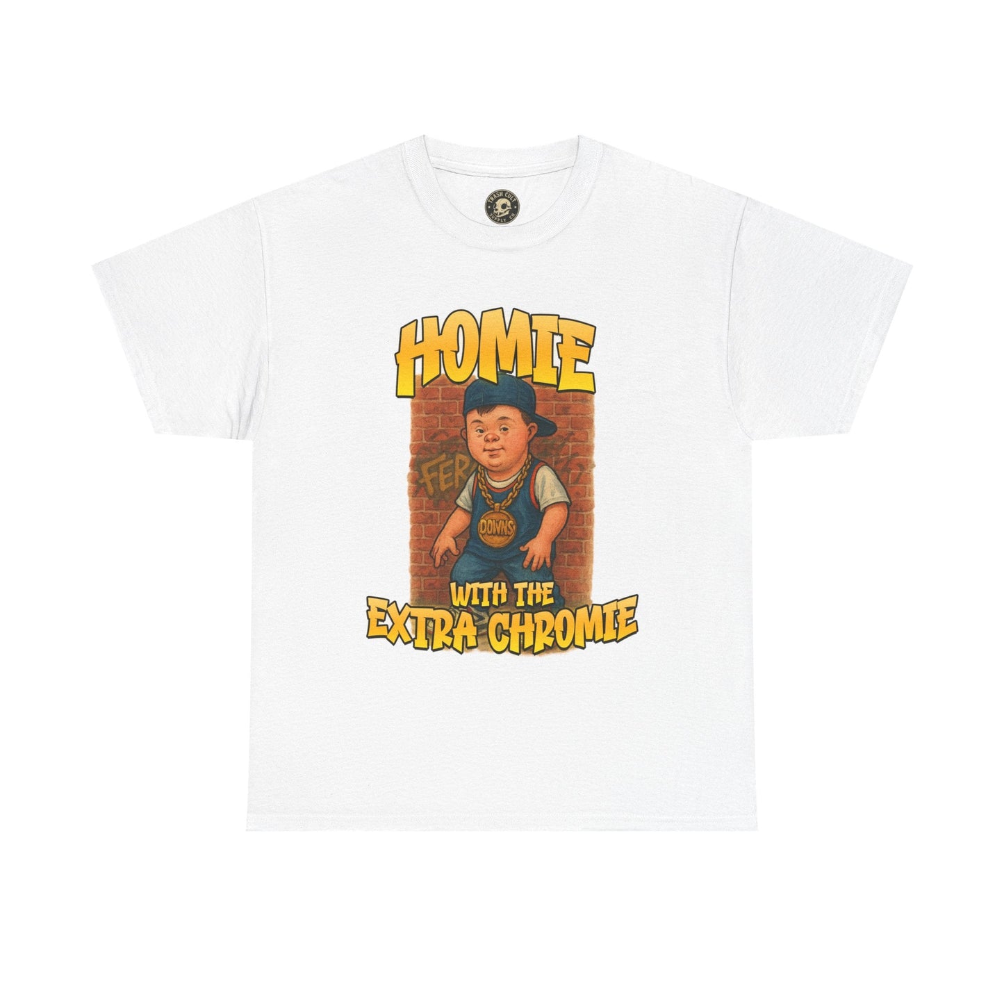 Homie with the Extra Chromie Shirt – Fun Supportive Tee for Down Syndrome Awareness – Gildan 5000