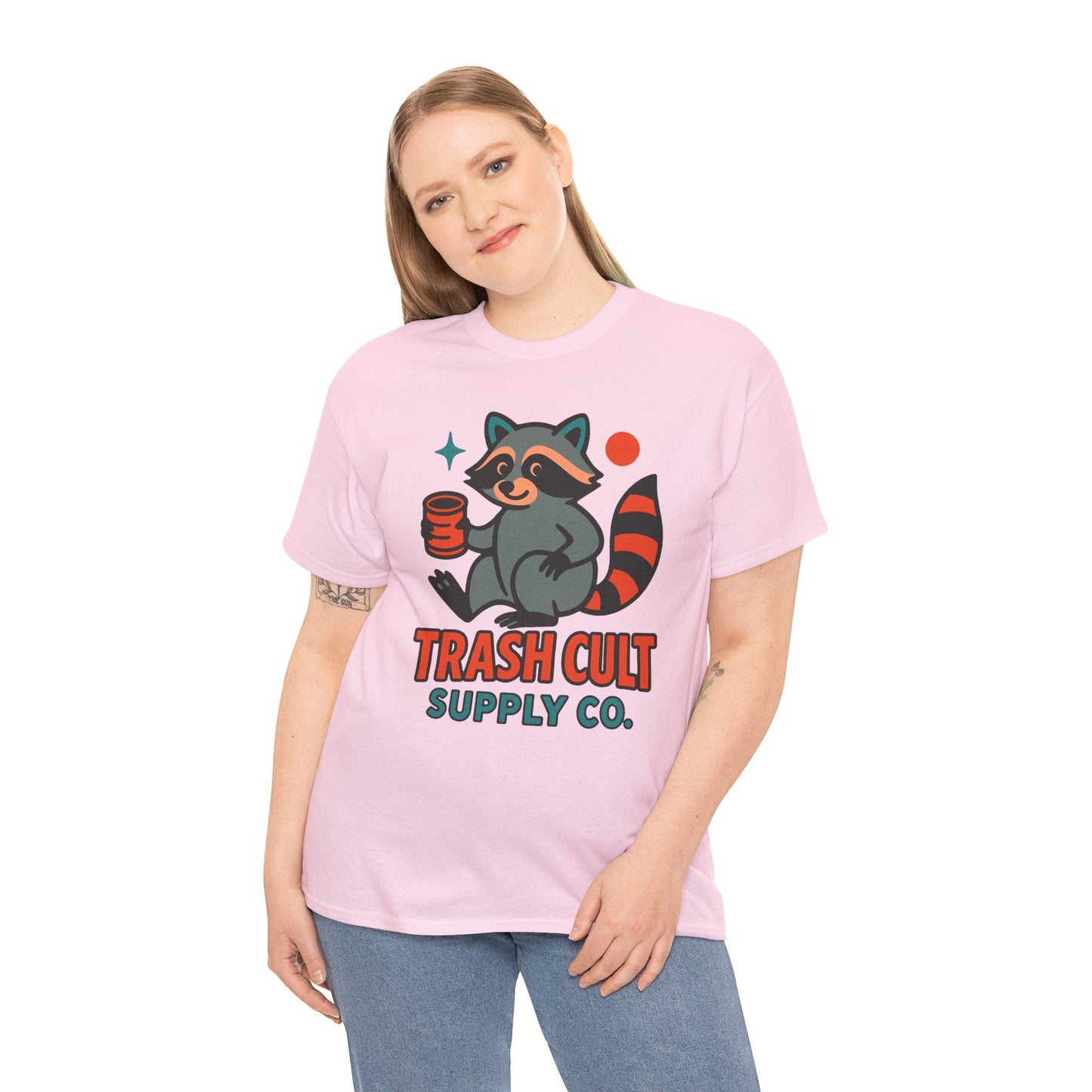 Trash Cult Supply Co. Unisex Heavy Cotton Tee, Eco-Friendly Tee, Gift for Raccoon Lovers, Cute Graphic T-Shirt, Trendy Streetwear, [...]