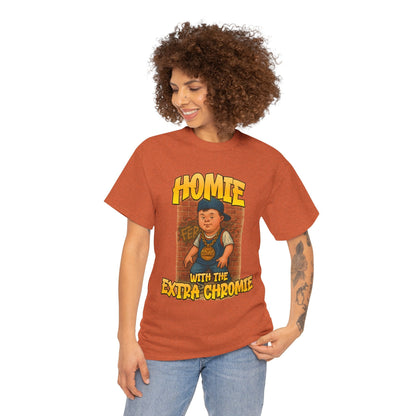 Homie with the Extra Chromie Shirt – Fun Supportive Tee for Down Syndrome Awareness – Gildan 5000