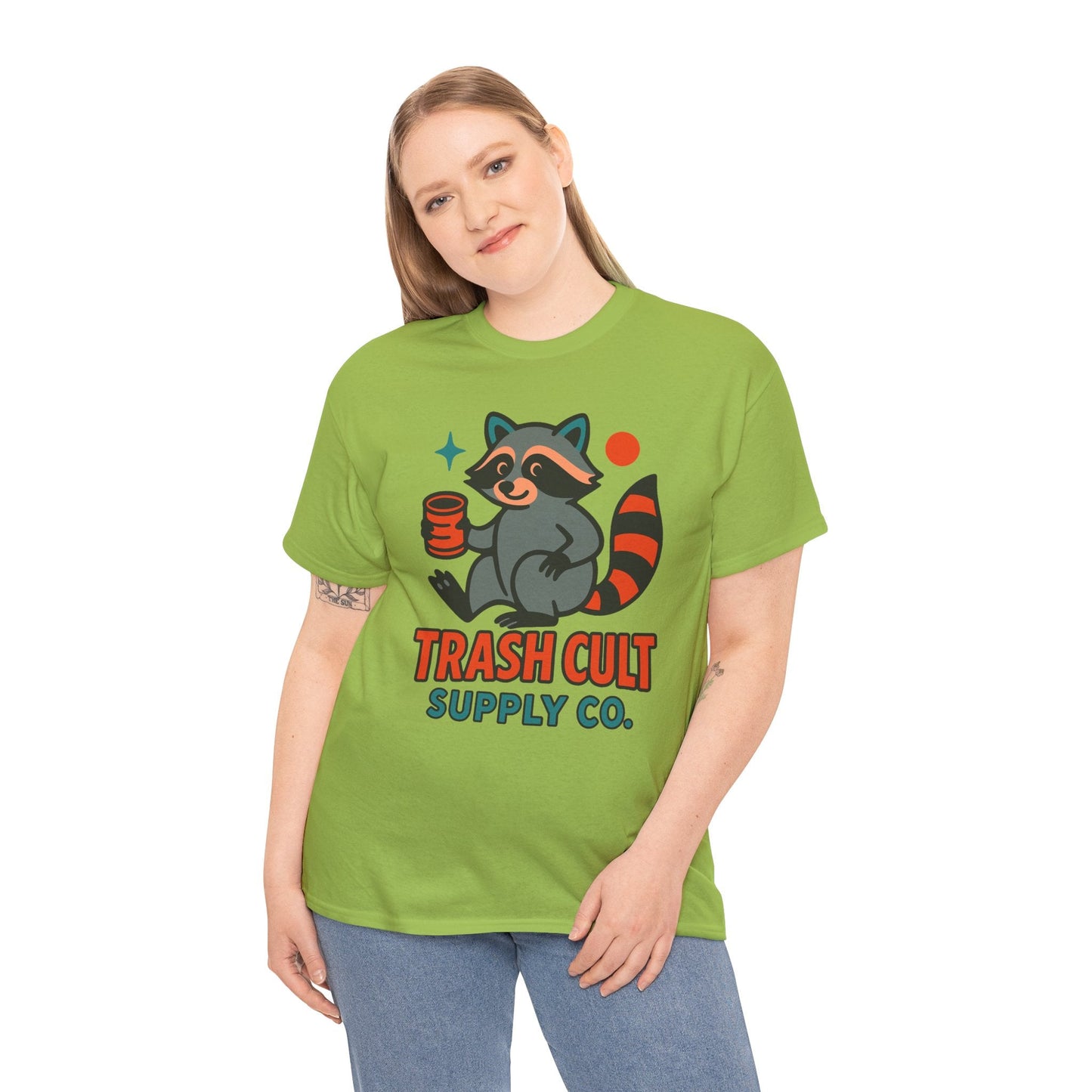 Trash Cult Supply Co. Unisex Heavy Cotton Tee, Eco-Friendly Tee, Gift for Raccoon Lovers, Cute Graphic T-Shirt, Trendy Streetwear, [...]