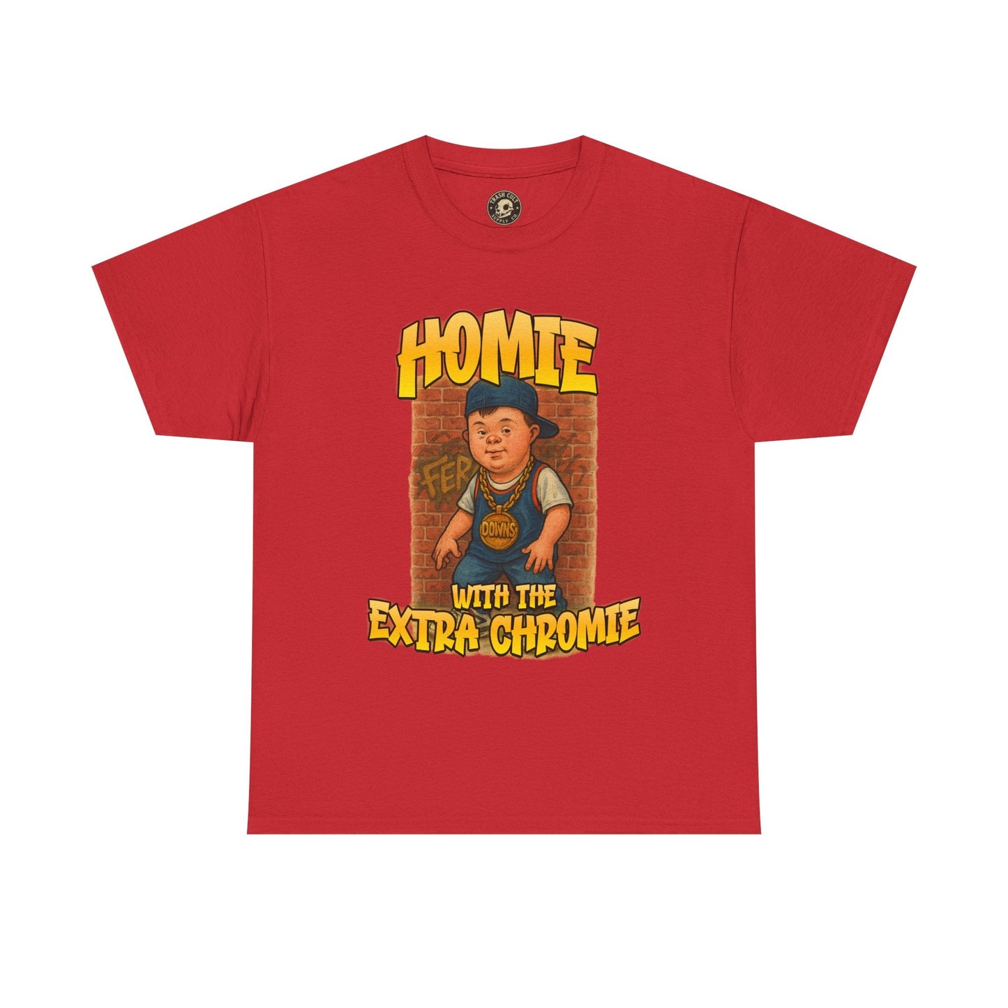 Homie with the Extra Chromie Shirt – Fun Supportive Tee for Down Syndrome Awareness – Gildan 5000