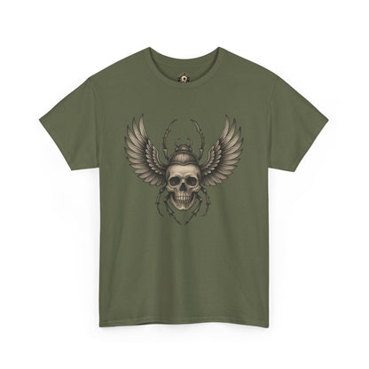 Winged Skull Scarab Shirt – Dark Gothic Beetle Graphic Tee – Gildan 5000 Unisex