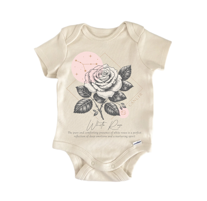 Cancer Floral Celestial Newborn Baby Onesie® Bodysuit