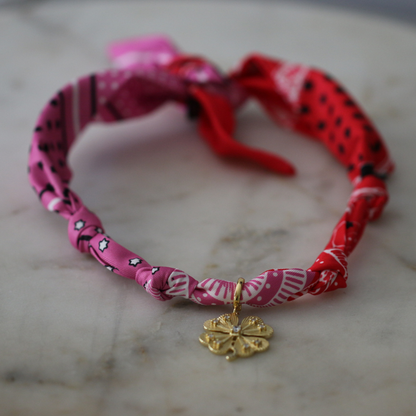 Lucky Charm Scarf Necklace - Horseshoe Pendant Charm