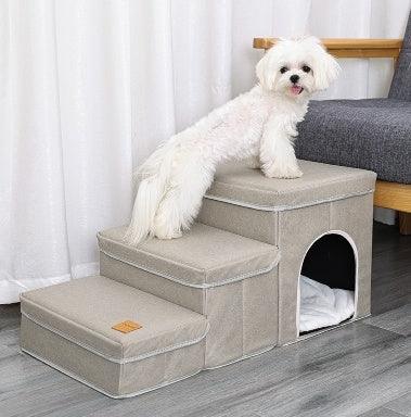 3 Steps Stairs Multifunctional Dog House