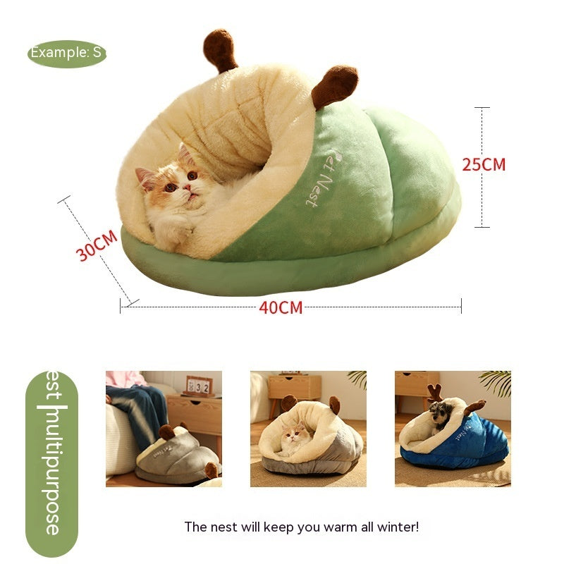 Slippers Shape Pet Warm Pet Bed