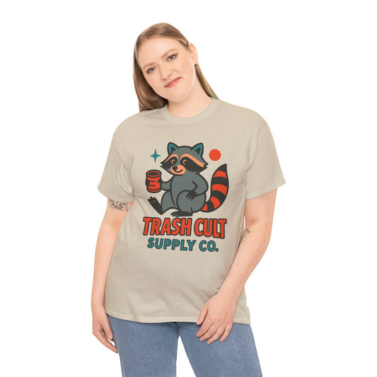 Trash Cult Supply Co. Unisex Heavy Cotton Tee, Eco-Friendly Tee, Gift for Raccoon Lovers, Cute Graphic T-Shirt, Trendy Streetwear, [...]