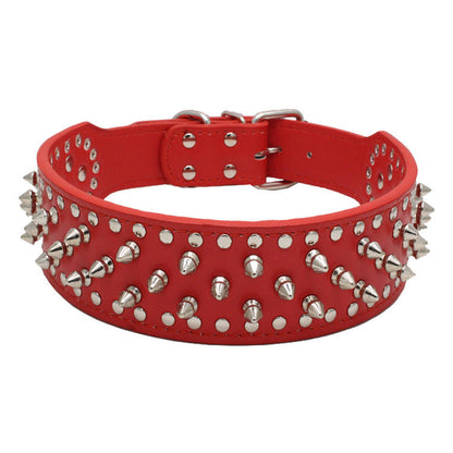 Rivet Studded Large Dog Collar