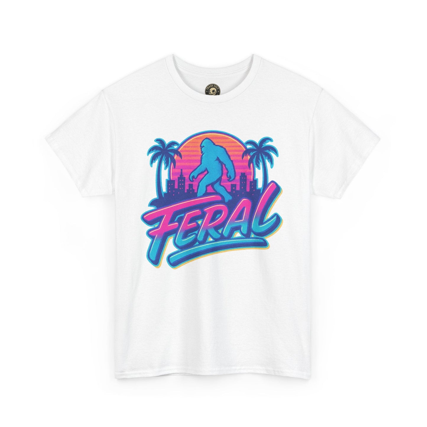Retro Feral Bigfoot Tee – Tropical Chaos Meets Cryptid Cool
