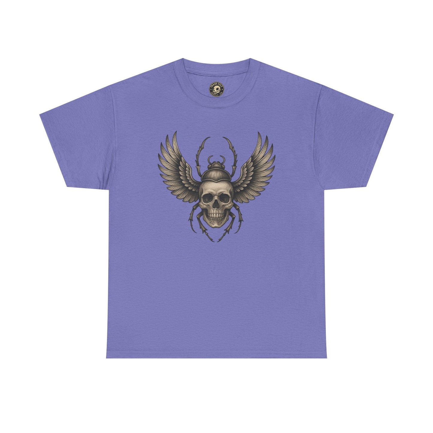 Winged Skull Scarab Shirt – Dark Gothic Beetle Graphic Tee – Gildan 5000 Unisex