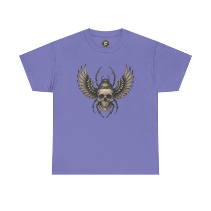 Winged Skull Scarab Shirt – Dark Gothic Beetle Graphic Tee – Gildan 5000 Unisex