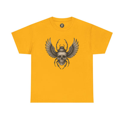 Winged Skull Scarab Shirt – Dark Gothic Beetle Graphic Tee – Gildan 5000 Unisex
