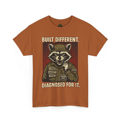 Built Different Diagnosed For It Military Raccoon Shirt – Gildan 5000