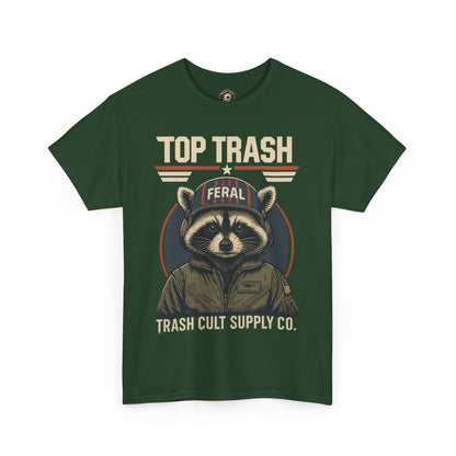 Feral Top Trash Raccoon Pilot Shirt – Trash Cult Supply Co. Parody Tee