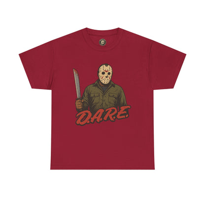 Jason Voorhees D.A.R.E. Parody Shirt – 1980s Horror Meme Tee | Gildan 5000 Slasher Graphic