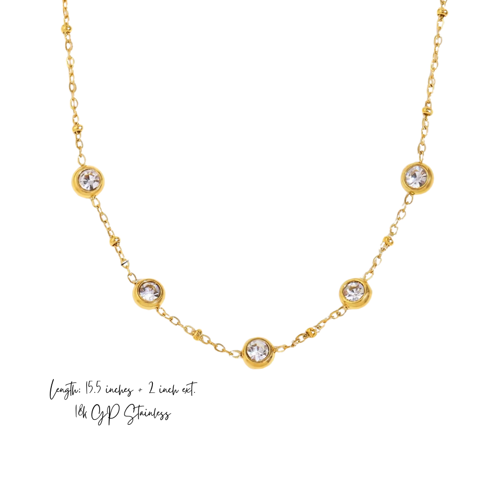 Bezeled Lilylight Necklace - Stainless Steel